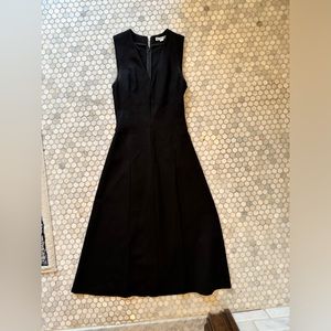 Whistles black dress with rib detail